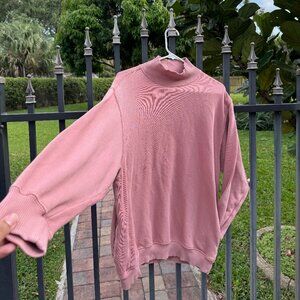 Pink Aerie Sweat Everyday Cozy Mock Neck Sweatshirt